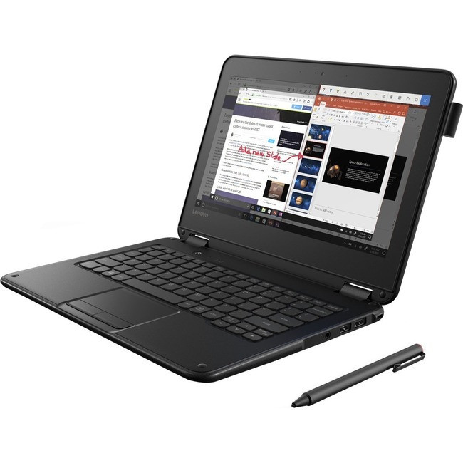 Lenovo 300e Winbook 81FY000CUS 11.6" Touchscreen 2 in 1 Notebook - 1366 x 768 - Pentium N4200 - 4 - 81FY000CUS