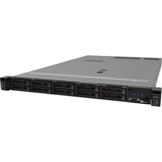 Lenovo ThinkSystem SR635 7Y99A016NA 1U Rack Server - 1 x EPYC 7402P - 32 GB RAM HDD SSD - 7Y99A016NA