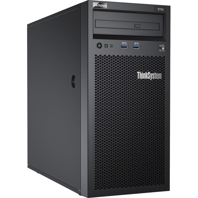Lenovo ThinkSystem ST50 7Y48A026NA 4U Tower Server - 1 x Xeon E-2124G - 8 GB RAM HDD SSD - Serial - 7Y48A026NA