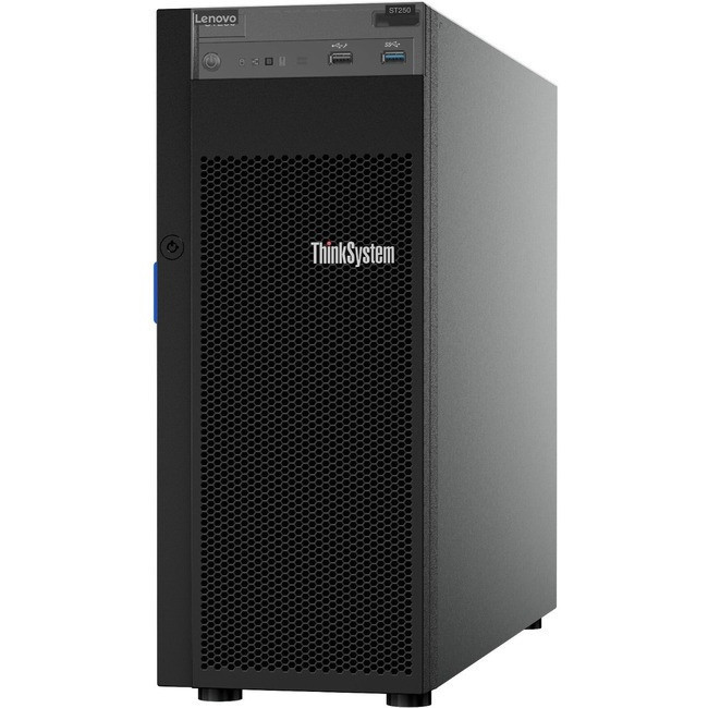 Lenovo ThinkSystem ST250 7Y46A00ENA 4U Tower Server - 1 x Xeon E-2126G - 8 GB RAM HDD SSD - Serial - 7Y46A00ENA