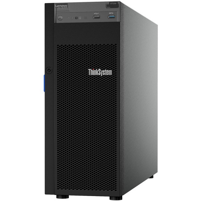 Lenovo ThinkSystem ST250 7Y46A01PNA 4U Tower Server - 1 x Xeon E-2186G - 16 GB RAM HDD SSD - Serial - 7Y46A01PNA