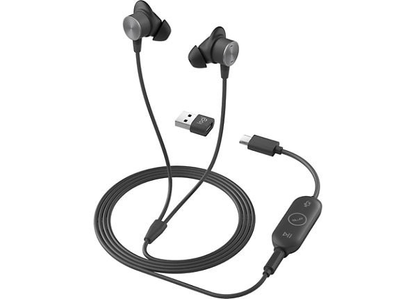 Logitech Zone Wired UC Headset In-ear Office/Call center USB Type-C Graphite - 981-001012