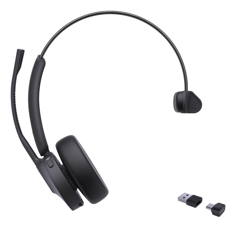 Yealink BH70 Mono Teams Headset Wireless Head-band Office/Call center USB Type-C / USB Type-A Bluetooth Black - 1208705