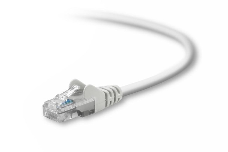 Belkin Cat5e, 25ft, 1 x RJ-45, 1 x RJ-45, White networking cable 300" (7.62 m) - A3L791-25-WHT-S
