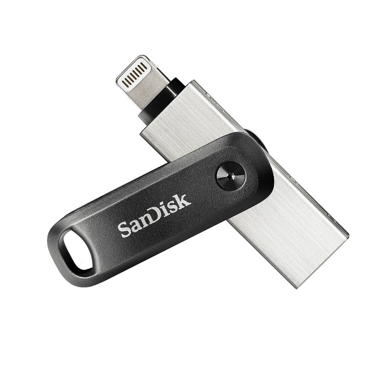 SanDisk iXpand Go USB flash drive 64 GB USB Type-A / USB Type-C 3.2 Gen 1 (3.1 Gen 1) Black, Silver - SDIX60N-064G-AN6NN