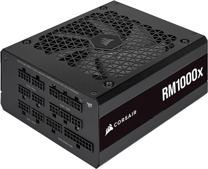 Corsair RM1000x (2021) Fully Modular ATX Power Supply - 80 PLUS Gold - Low-Noise Fan - Zero RPM - Black