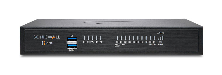 SonicWall TZ670 hardware firewall Desktop 5 Gbit/s - 02-SSC-2837