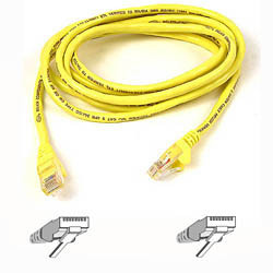 Belkin CAT6 Snagless Patch Cable 1ft. Yellow networking cable 11.8" (0.3 m) - A3L980-01-YLW-S