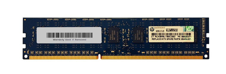 684034-001 - HP 4GB (1x4GB) 1600Mhz PC3-12800 Cl11 Dual Rank ECC Unbuffered DDR3 SDRAM Dimm Memory Kit for Proliant Server Bl420/60c Dl360/8