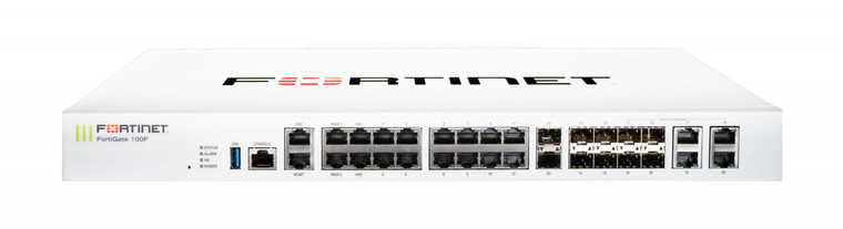 Fortinet FortiGate 100F hardware firewall 1U 20 Gbit/s - FG-100F-BDL-809-36