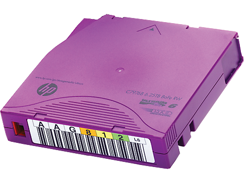 HP C7976BN LTO-6 2.5TB/6.25TB (BaFe) Backup Tape - 20/Pack - Pre Labeled