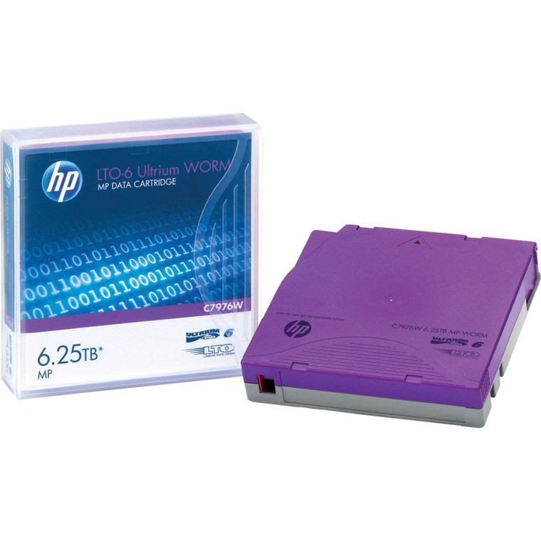 HP C7976W LTO-6 2.5TB/6.25TB WORM Backup Tape - Pack