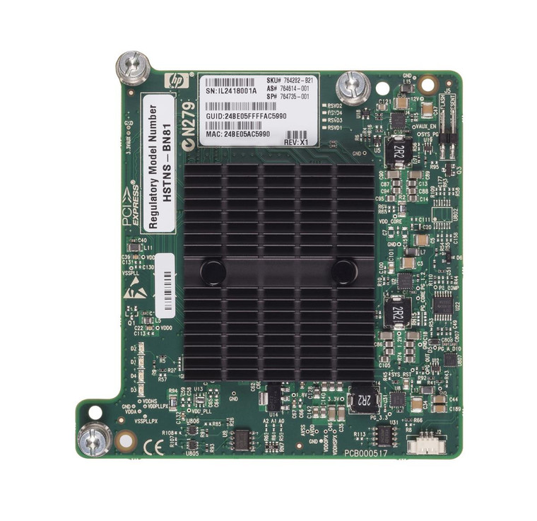 Part No: HSTNS-BN81 - HP InfiniBand 544+M 10GB/s Dual Port PCI-Express 3.0 Mezzanine Network Adapter