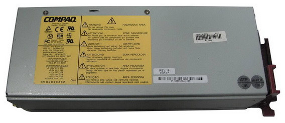 Part No: 283623-001 - HP 225-Watts Redundant Hot-Pluggable Power Supply for ProLiant 1200/1600/1850 Series Servers
