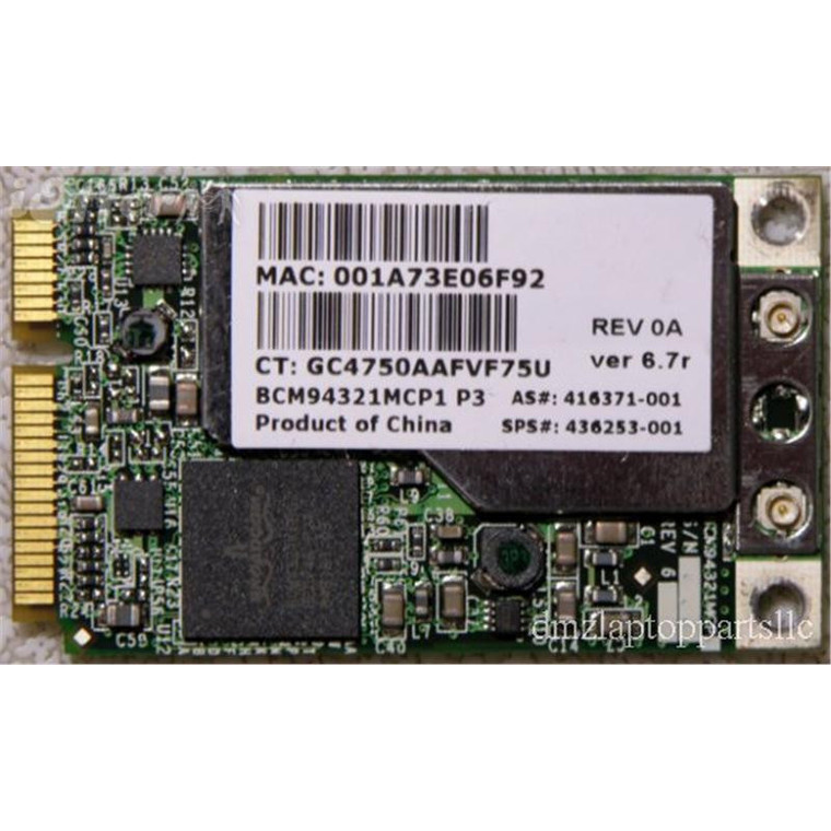 Part No: 416371-001 - HP Mini PCI-Express 54G WiFi 802.11a/b/g/n Wireless LAN (WLAN) Network Interface Card