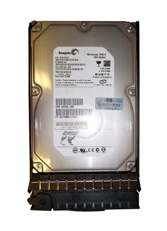 Part No: 397906-001 - HP 500GB 7200RPM SATA 3GB/s non Hot-Plug 3.5-inch Hard Drive