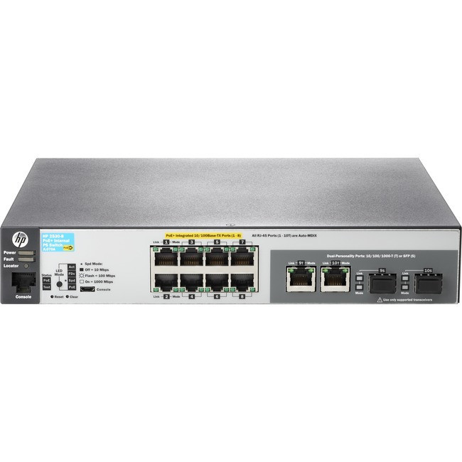 HPE 2530-8-PoE+ Switch - JL070A#ABA