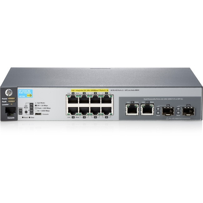 HPE 2530-8G-PoE+ Switch - J9774AR