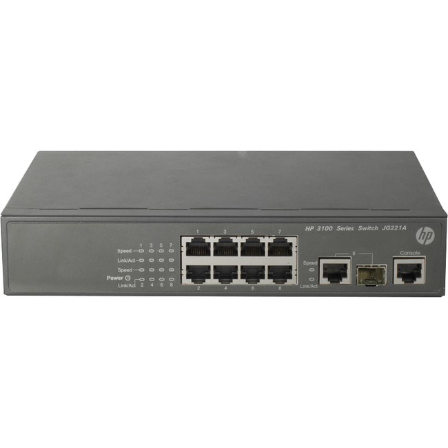 HPE 3100-8 v2 SI Ethernet Switch - JG221A#ABA
