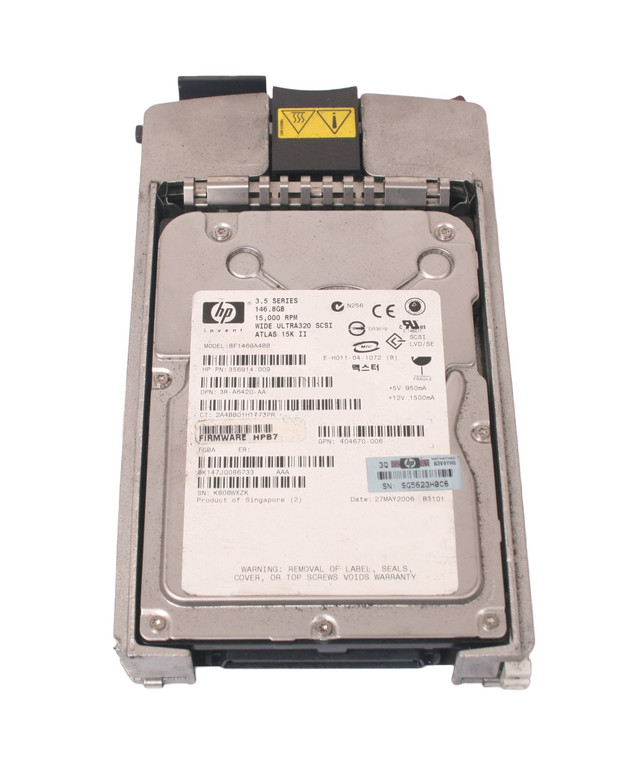 Part No: 3R-A6420-AA - HP 146GB 15000RPM Ultra-320 SCSI Hot-Pluggable LVD 80-Pin 3.5-inch Hard Drive
