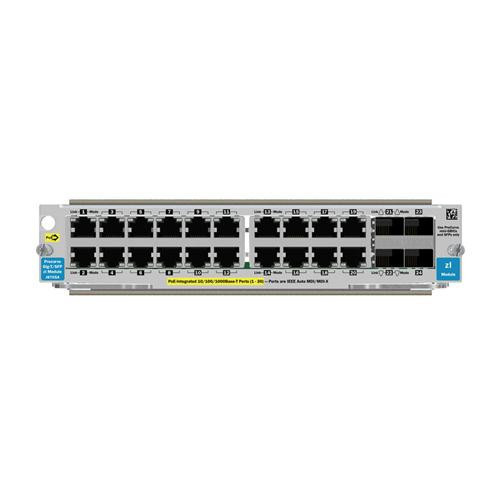 Part No: J8705A#ABA - HP ProCurve 5400zl Series 20-Ports 10/100/1000 PoE Integrated Switch Expansion Module + 4 Mini-GBIC (Refurbished)