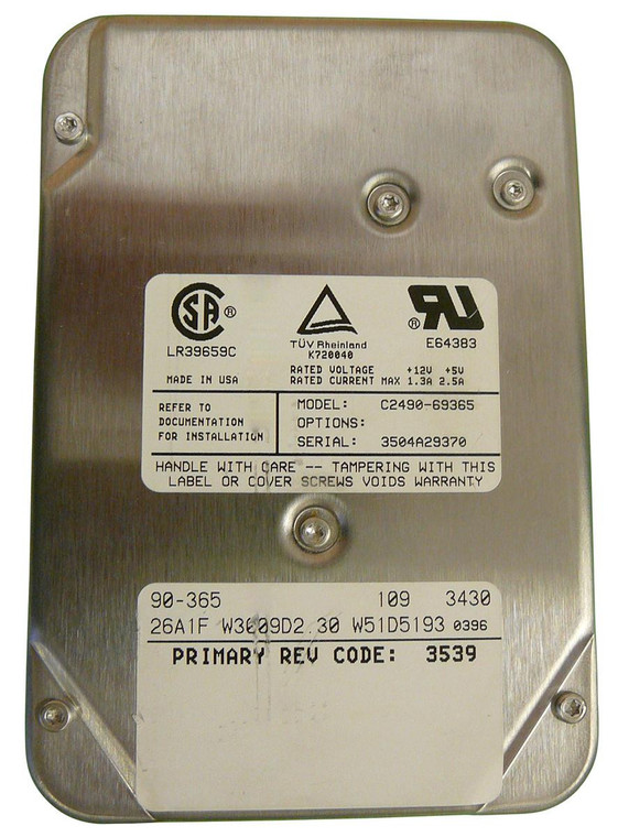 Part No: C2490-69365U - HP 2.1GB 5400RPM Ultra Wide SCSI Single-Ended Narrow 50-Pin 3.5-inch Hard Drive