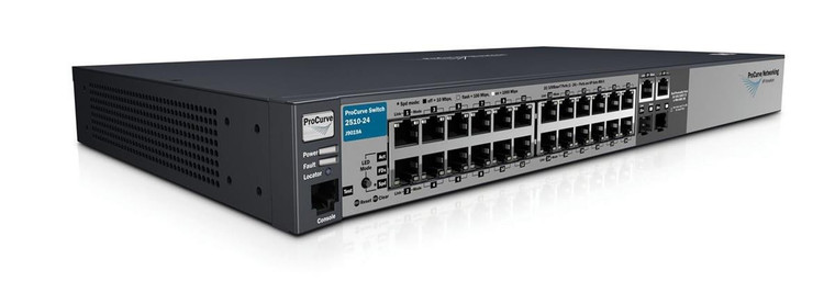 Part No: J9019BABA - HP ProCurve E2510-24 24-Ports Managed Stackable Layer-2 Fast Ethernet Switch + 2x10/100/1000Base-T/SFP (mini-GBIC) 1U