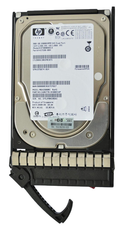 Part No: 461137-B21S - HP 1TB 7200RPM SAS 3GB/s Hot-Pluggable Dual Port MidLine 3.5-inch Hard Drive
