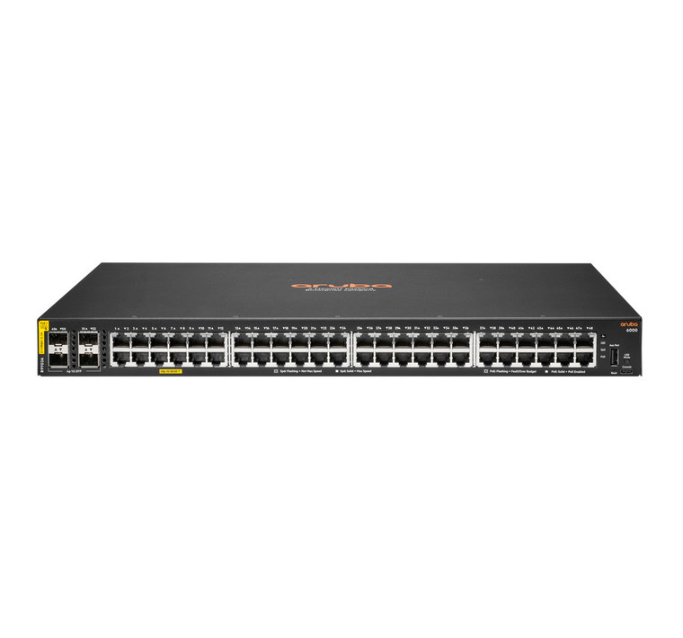 HPE Aruba Networking CX 6000 48G Class4 PoE 4SFP 740W Managed L3 Gigabit Ethernet (10/100/1000) Power over Ethernet (PoE) 1U - R9Y03A#ABA