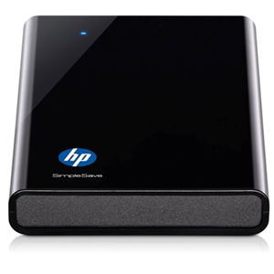 Part No: HPBAAC3200ABK-NHSN - HP SimpleSave 320GB USB 2.0 Portable External Hard Drive (Gloss Black)