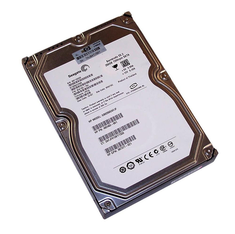 Part No: 482483-001-U - HP 250GB 7200RPM SATA 3GB/s Hot-Pluggable NCQ 3.5-inch Hard Drive