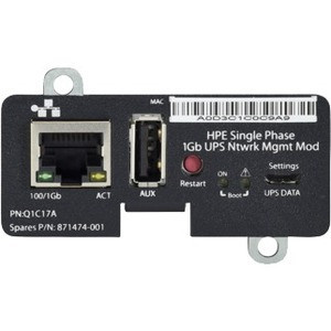 HPE Single Phase 1Gb UPS with Network Management Module - Q1C17A