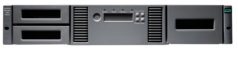 HPE Storage MSL2024 Tape Library 1x MSL LTO-8 Fibre Channel 15x LTO-8 30TB Data Cartridges - P84144-B25