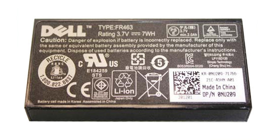 Part No: OU8735 - Dell 3.7V 7WH Lithium-Ion RAID Controller Battery
