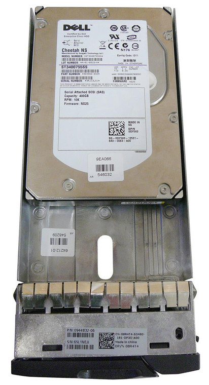 Part No: GY583 - Dell 400GB 10000RPM SAS 3GB/s 16MB Cache 3.5-inch Hard Drive with Tray for PowerEdge ServerS