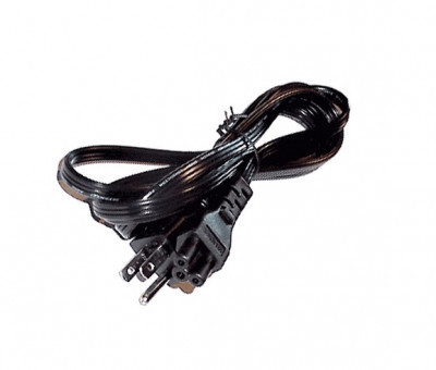 Part No: 1045D - Dell 3 Prong 110v AC Black Power Cord