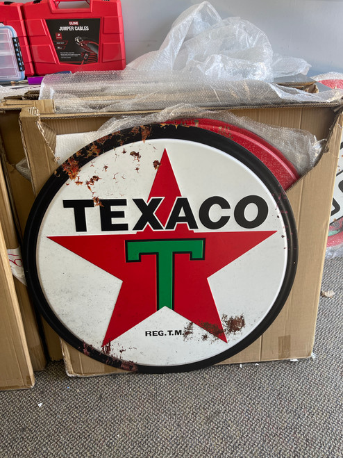 Retro Texaco Black Ring  36" x 36" Sign