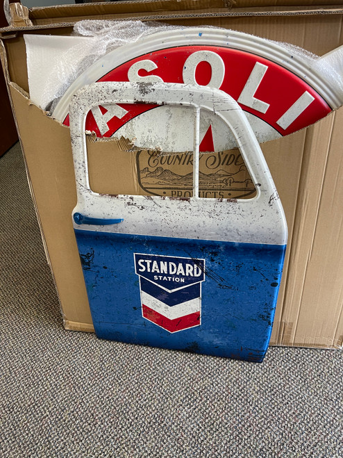 Retro Chevron Standard Oil Door Sign  34" x 25" Sign
