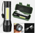 Rechargeable Super Bright Flashlight w/Green Case