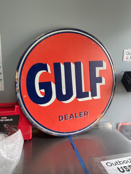 Retro Gulf Oil  36" x 36" Sign