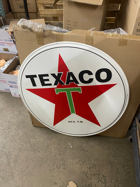 Retro Texaco Clean Aluminum  36" x 36" Sign