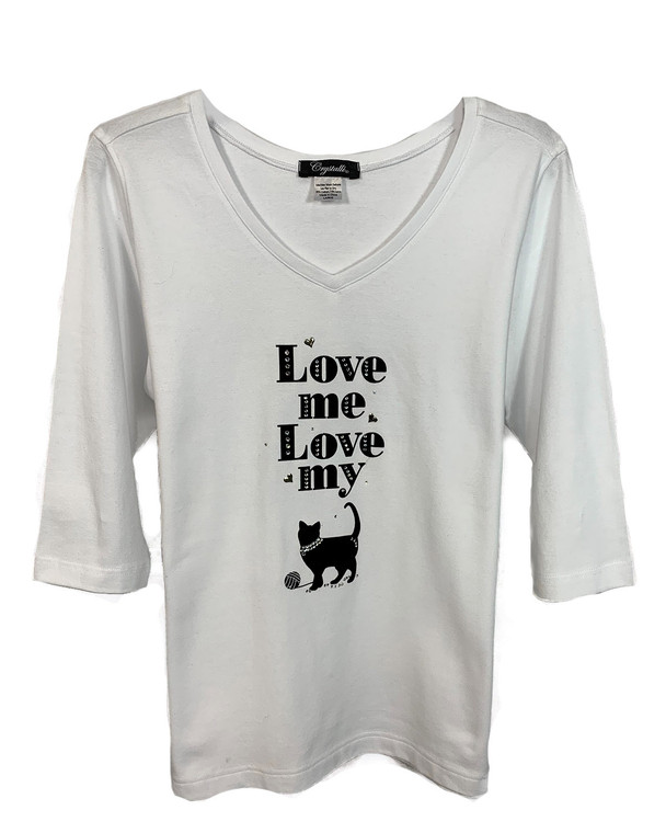 Love Me Love My Cat 3/4 Sleeve Tee