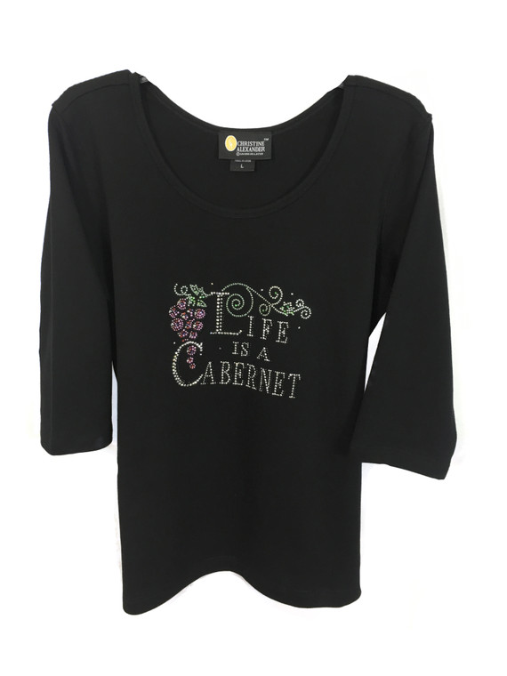 Life is a Cabernet 3/4 Sleeve Tee