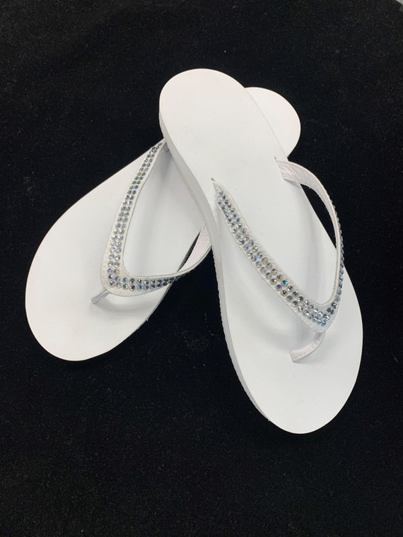 Clear Crystal Flip Flops