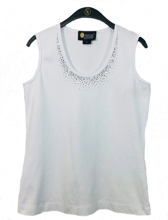 Crystal  Scattered  Trim White  Tank