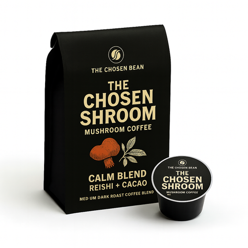 CALM BLEND  Mushroom Arabica Blend-Regular or Decaf- 18 K-Cups