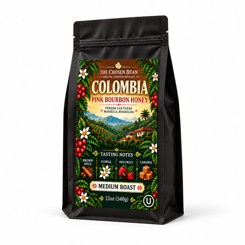 Colombia Vereda Las Tazas, Marsella,  Pink Bourbon Honey