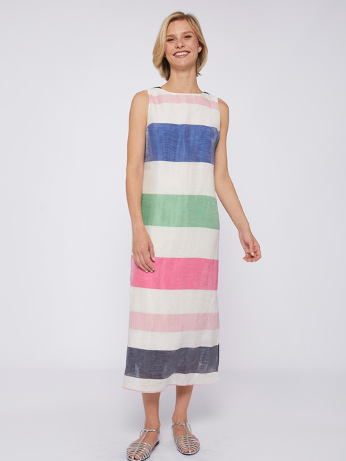Liana Dress - Multi Stripe