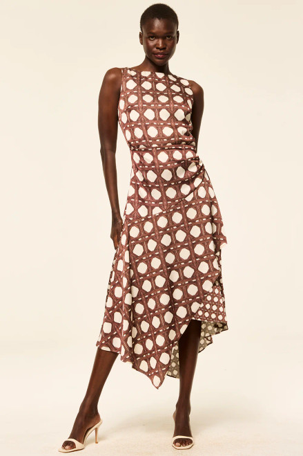 Alodia Dress - Choco Rattan Tile