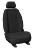 Black Tradies Fleet Core canvas seat cover fitted to front bucket seat for Ford Ranger, Ford Everest and Mazda BT-50 with heavy-duty waterproof protection
